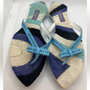 Emilio Pucci Women’s Multi Color Thong Slippers